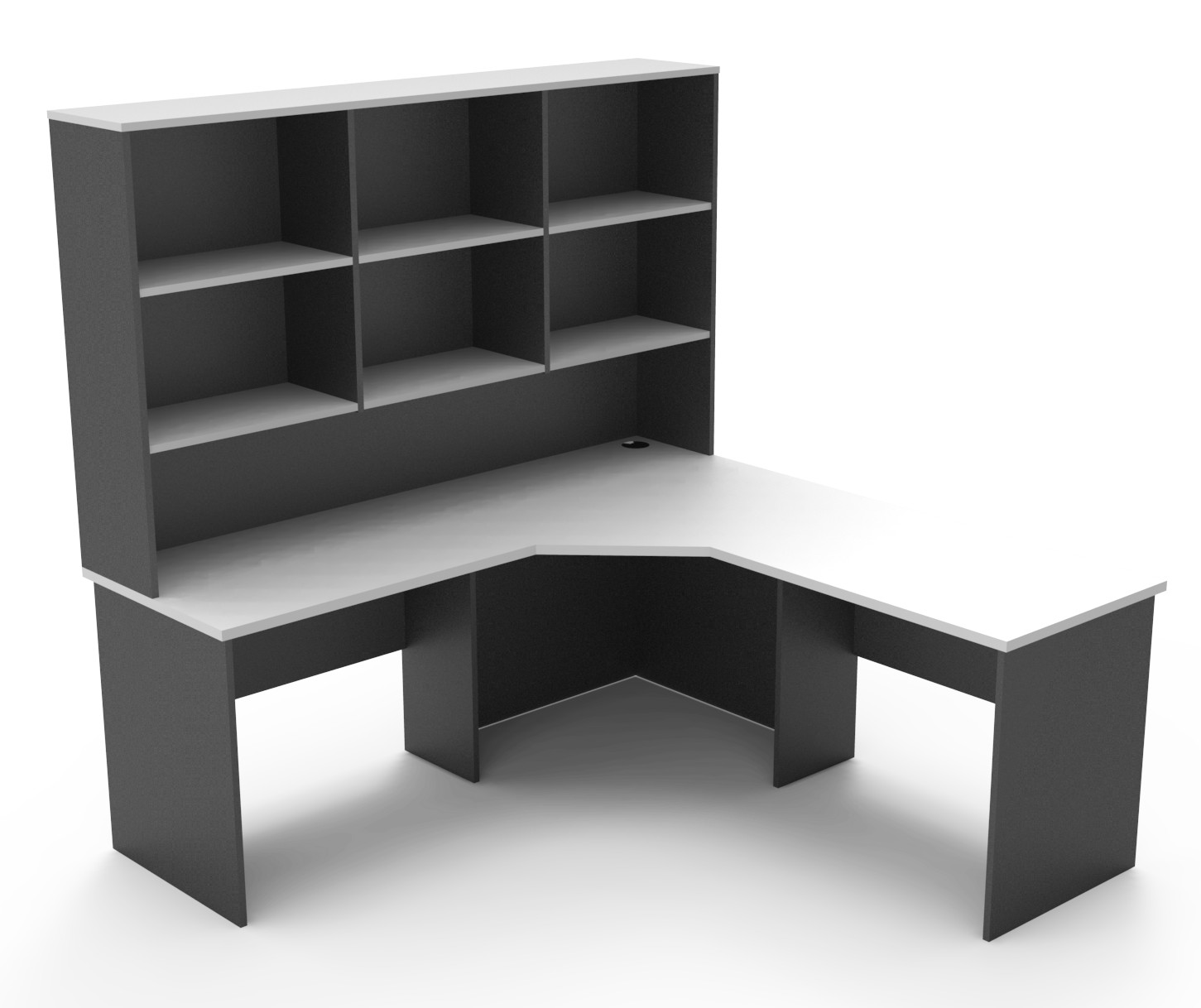 Rapid Worker Corner Desk - With Hutch